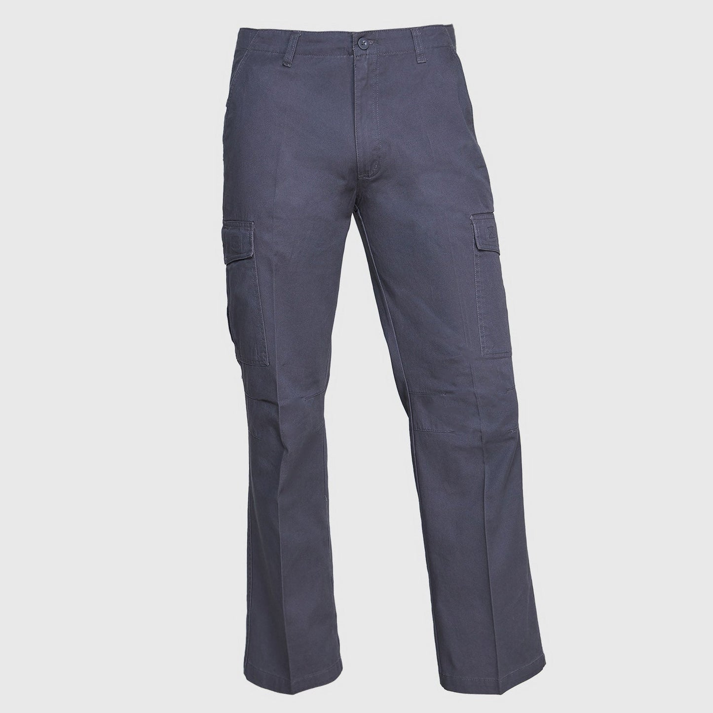 Pantalon Gabardina Cargo Algodon Gris