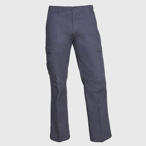 Pantalon Gabardina Cargo Algodon Gris