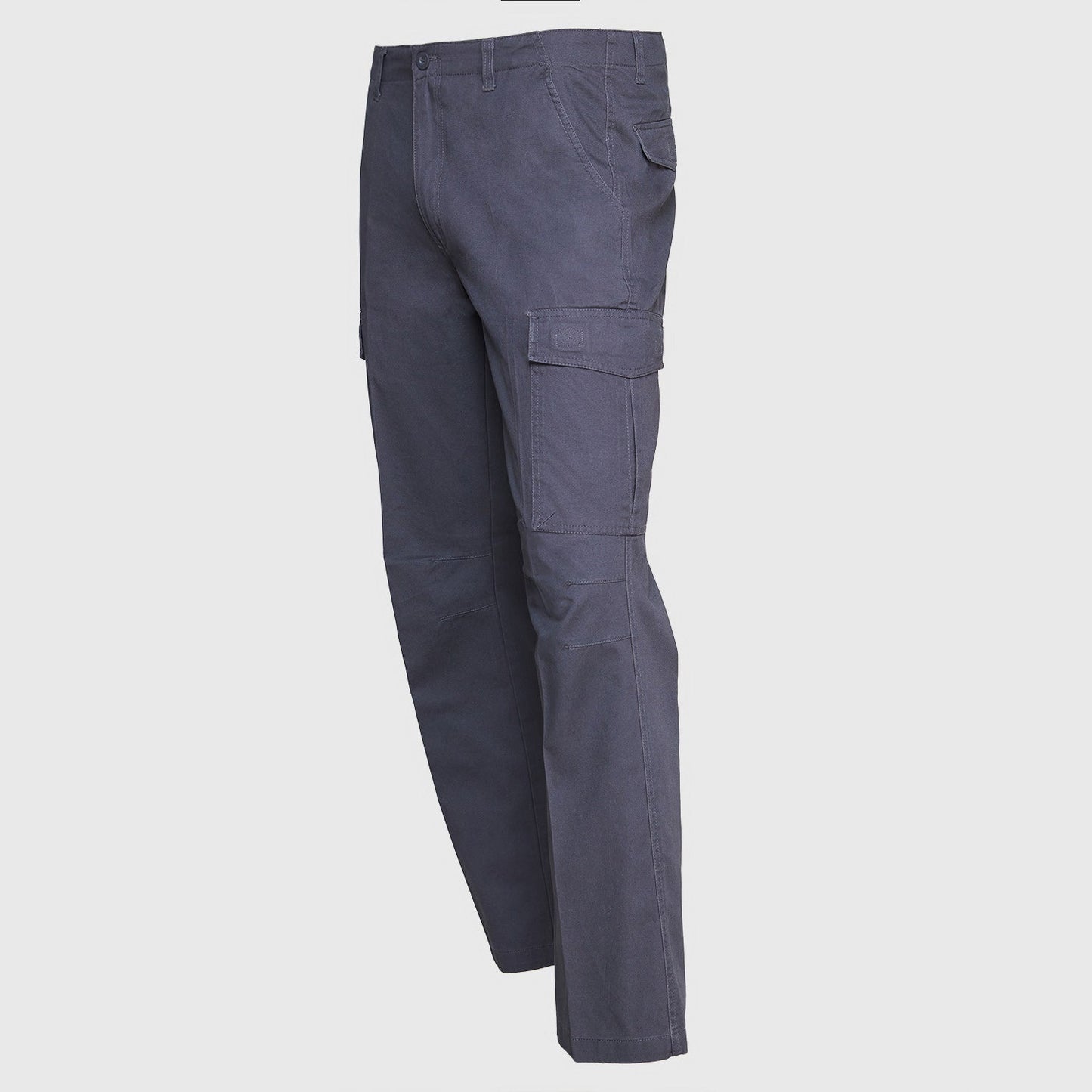 Pantalon Gabardina Cargo Algodon Gris