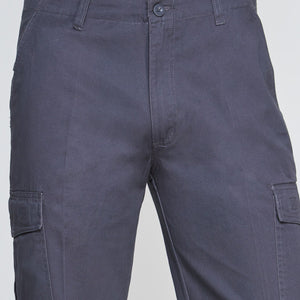 Pantalon Gabardina Cargo Algodon Gris