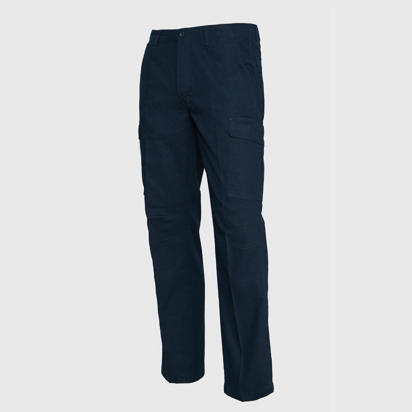 Pantalon Jayson Gabardina 100% Algodon Cargo Azul