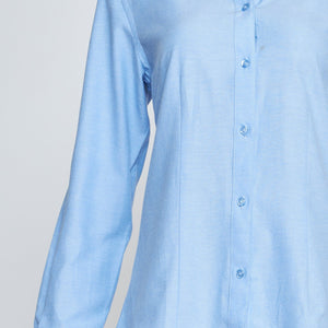 Blusa Jayson Oxf Manga Larga 60/40 Celeste