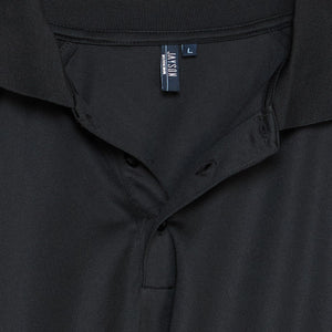 Polera Jayson Dry Fit Cuello Camisero Manga Larga Negro