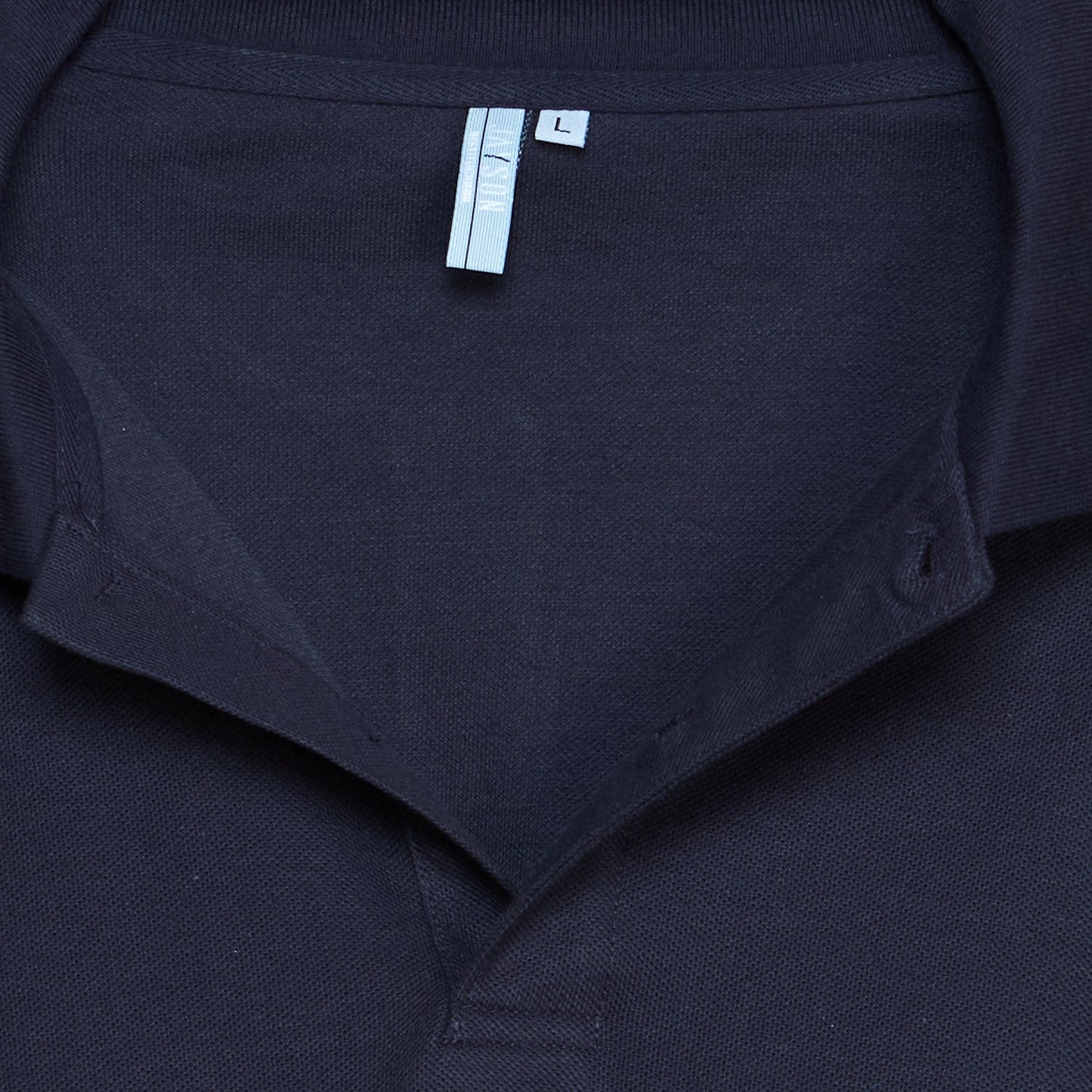 Polera Jayson Pique Manga Larga Azul Marino