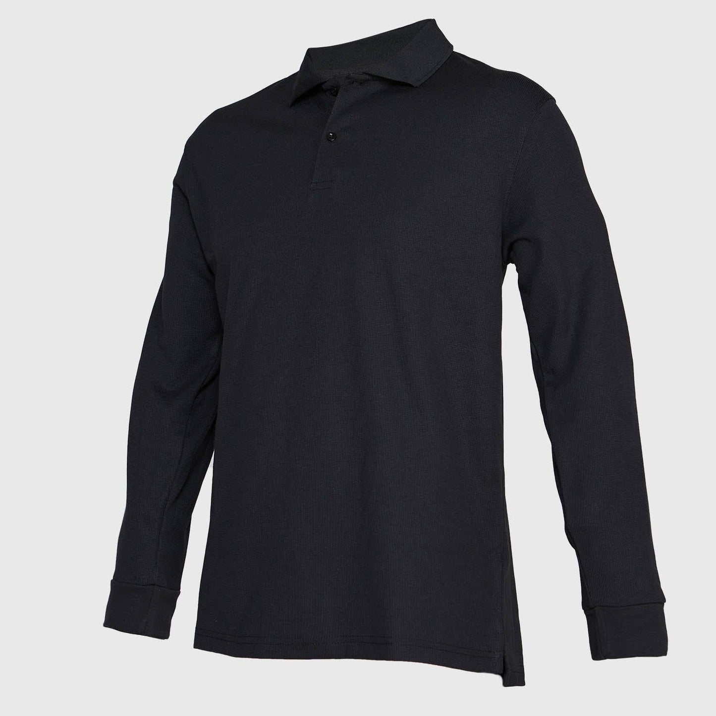 Polera Jayson Pique Manga Larga 60/40 Gris Oscuro