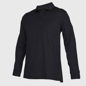 Polera Jayson Pique Manga Larga 60/40 Gris Oscuro